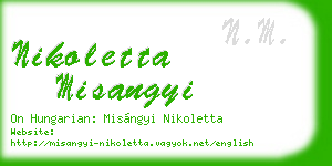 nikoletta misangyi business card