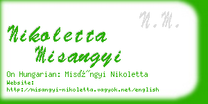 nikoletta misangyi business card